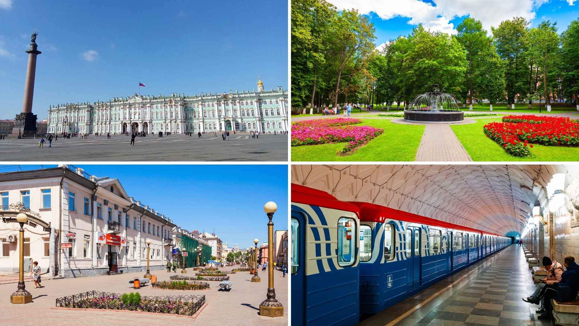 Best Free Things to Do in Russia, Visit the Palace Square in St. Petersburg, Have Fun at Public Parks and Gardens, Red Square Surroundings, Stroll Around Arbat Street, Moscow Metro Stations