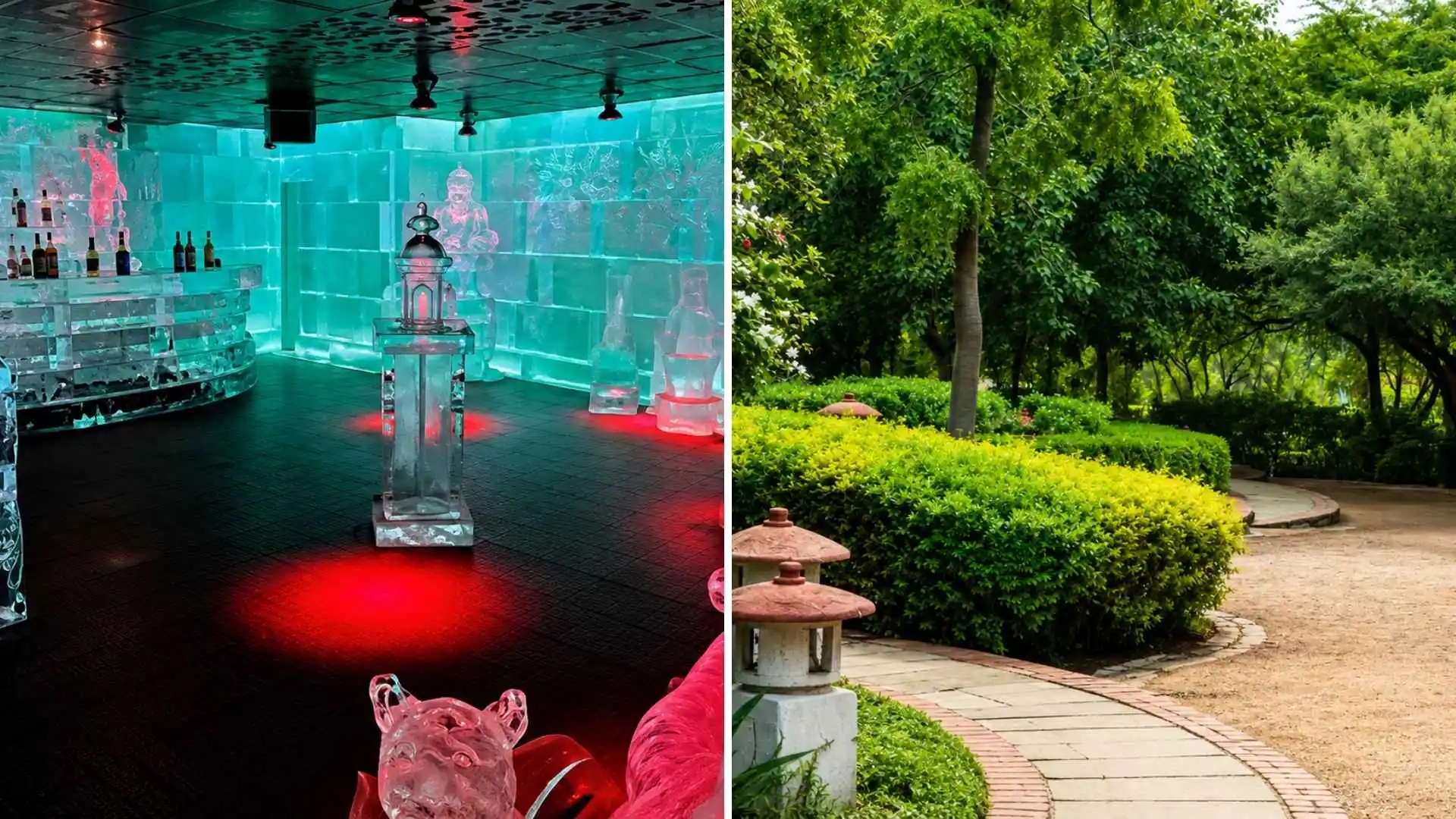 Best Places to visit in Delhi for Fun, Ice Lounge, Garden of Five Senses