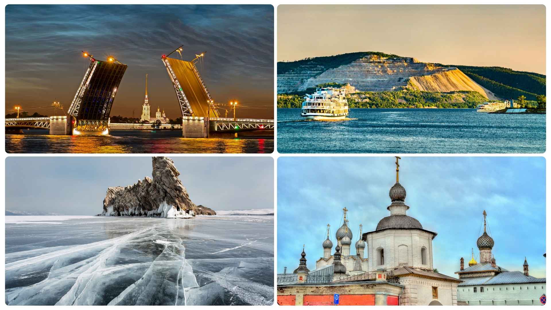 Best Things to Do in Russia by Season, Best Things to Do in Russia – Summer Special, Witness the Spectacular White Nights – St. Petersburg, Enjoy Volga River Cruise, Discover the Insane Beauty of Lake Baikal, Explore Golden Ring Towns, Ride the Legendary Trans-Siberian Railway