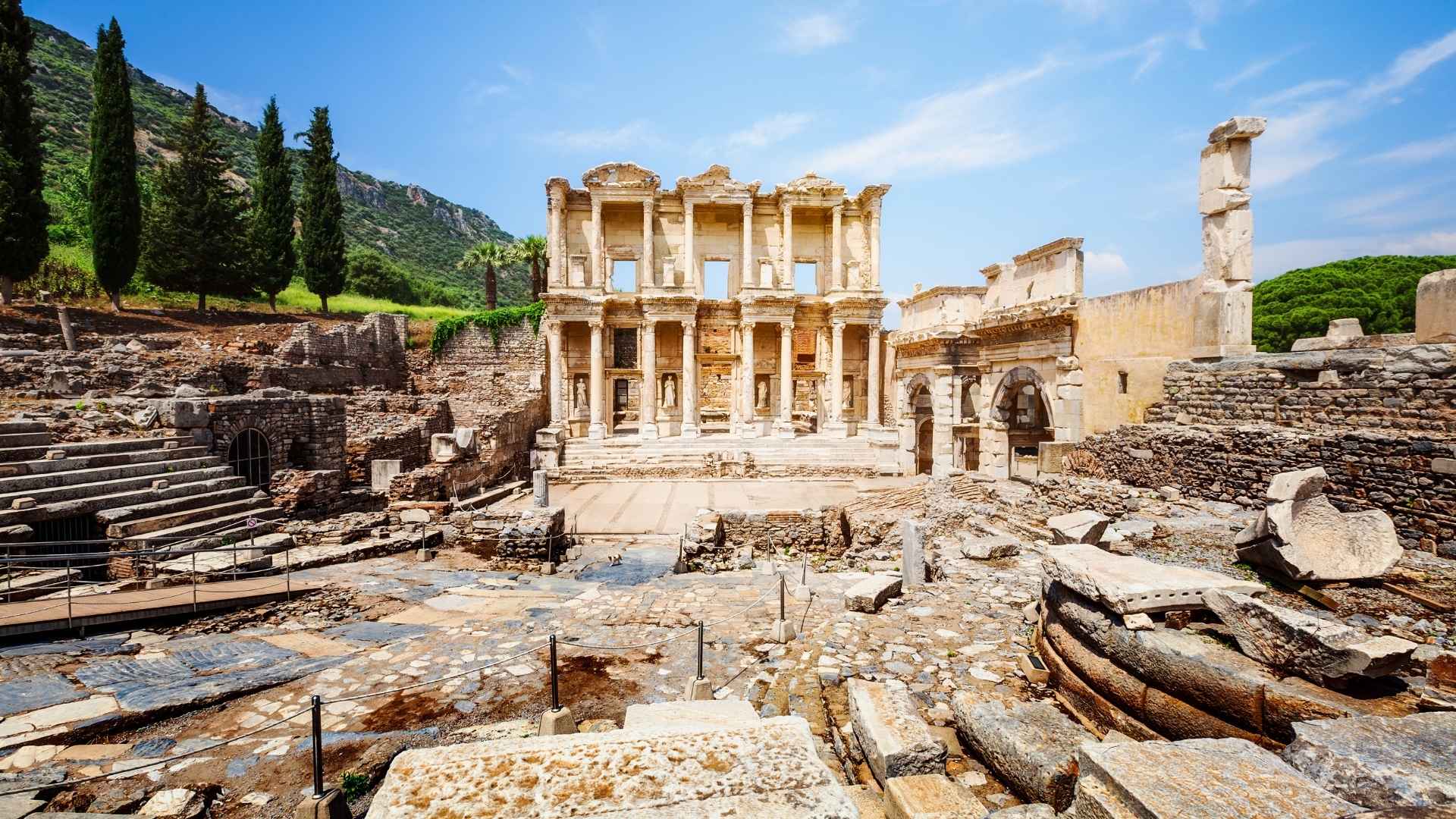 Observe The Ancient Ruins of Ephesus, turkey in march